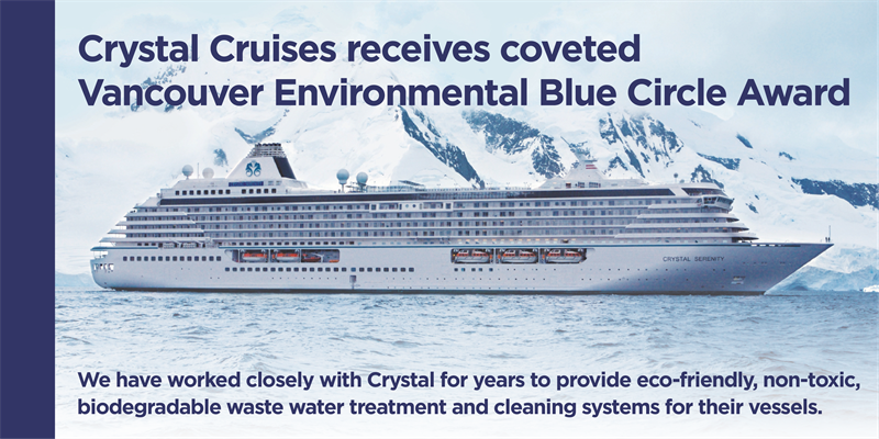 Crystal Cruises receives coveted Vancouver Environmental Blue Circle Award